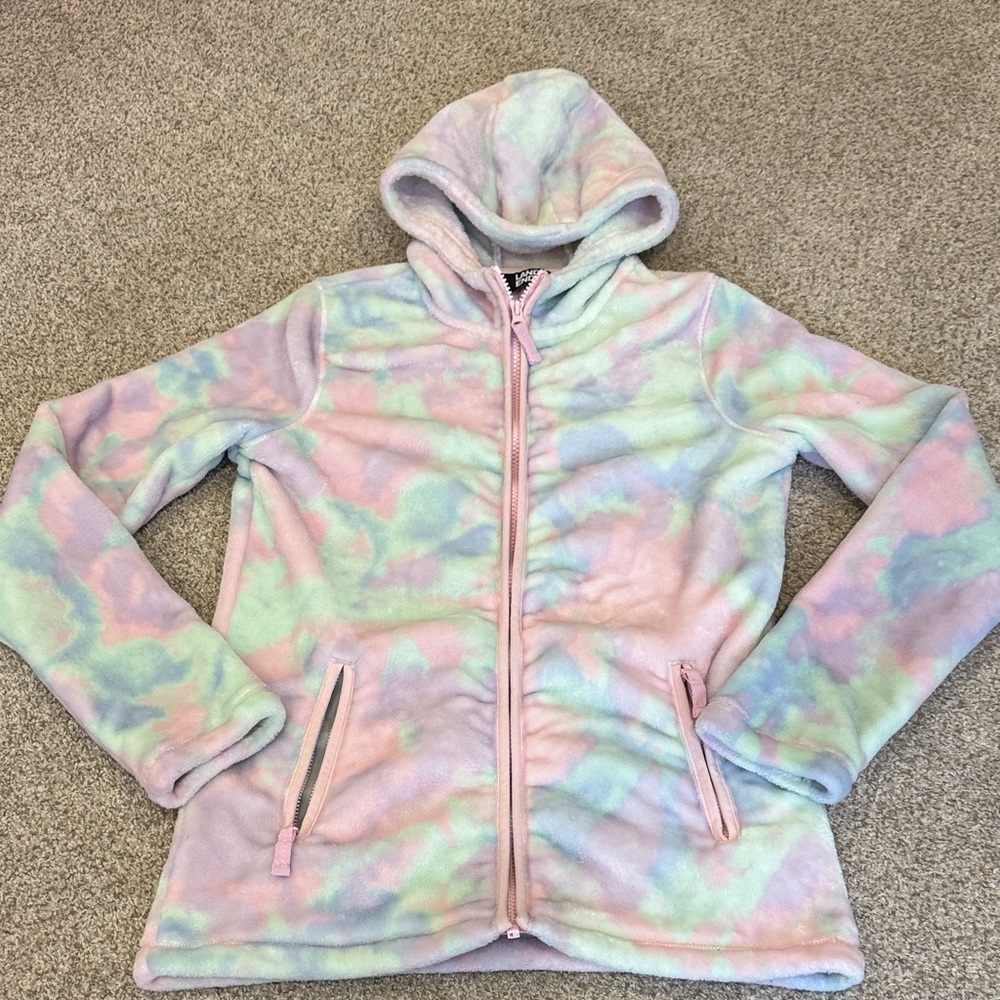 Lands' End Kids Multicolor Fleece Hoodie